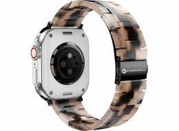 ForCell Řemínek FORCELL F-DESIGN FA04 z mramorové pryskyřice pro APPLE Watch 42 / 44 / 45 / 49 mm hnědý