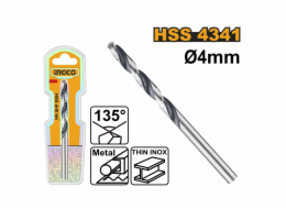 Ingco DBT1200404 Vrták do kovu HSS, 4mm