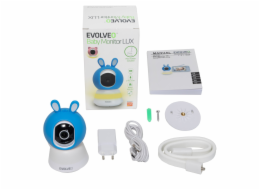EVOLVEO Baby Monitor LUX- Chytrá 360° videochůvička s nočním viděním, detekcí pláče a pohybu, modrá
