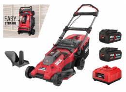 SKIL_RED Akumulátorová sekačka na trávu SKIL, 43 cm, 2x18V, 2x4Ah
