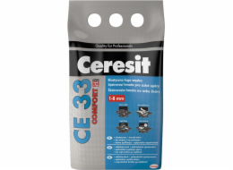 CERESIT CE33 comfort/07 ŠEDÝ tmel na spáry mezi dlaždicemi, 5 kg