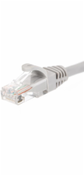 NETRACK BZPAT05U5E patch cable RJ45 snagless boot Cat 5e UTP 0.5m grey