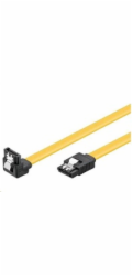 PREMIUMCORD Kabel SATA 3.0 datový 1m lomený 90°, kovové západky