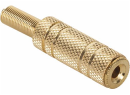 Zdířka 3.5 stereo kabel kov zlatá Zdířka 3.5 stereo kabel kov zlatá