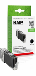 KMP C90 cartridge cerna komp. s Canon CLI-551 BK XL