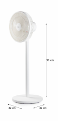 Stojanový ventilátor 2v1 - bílý - DOMO DO8156