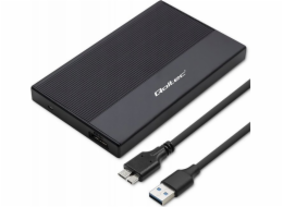 Qoltec Pouzdro | Pozice pro 2,5palcový SSD HDD | SATA | USB 3.0 | Superrychlost 5 Gb/s | 2 TB | Černá