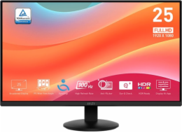 MSI Pro MP252L počítačový monitor 62,2 cm (24.5") 1920 x 1080 px Full HD LED Černá