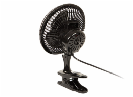 Stolní ventilátor 6"/15cm s klipem 25W 2v1 černý