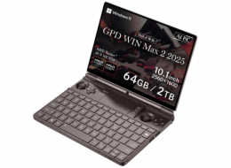 Laptop GPD Win Max 2 GPD10-WMax2HX37064002 Ryzen AI 9 HX370/10.1" WQXGA (2560x1600) Touchscreen/64GB/SSD 2TB/BT/BLKB/FPR/AMD Radeon 890M 4GB/Win 11 Graphite