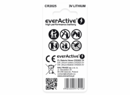 Mini lithiová baterie everActive CR2025 - blistr 2 ks.