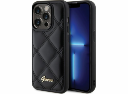 Guess Guess GUHCP15XPSQSQSK pevný kryt pro iPhone 15 Pro Max 6.7 černý/černý s prošívaným kovovým logem