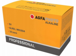 Agfa Baterie Photo alkalická profesionální 9V E-blok, 10 ks.