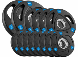 Rebel Sada pogumovaných litinových závaží 30 kg (8x1,25 kg + 4x2,5 kg + 2x5 kg), olympijská jamka 51 mm, REBEL ACTIVE