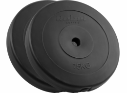 Rebel Sada bitumenových závaží 2x15kg, otvor 31mm, klasická deska, REBEL ACTIVE