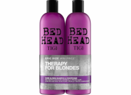Tigi TIGI_SET Bed Head Dumb Blonde Shampoo šampon pro blond vlasy 750ml + Dumb Blonde Conditioner kondicionér pro blond vlasy 750ml