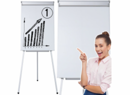 LeanToys Flipchart Magnetická tabule na flipchart na stativu bílá 70x100 cm LEAN Toys