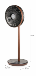 Stojanový ventilátor s 3D oscilací - Wood Style - DOMO DO8155