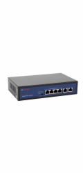 Čtyřportový 10/100/1000 Mbps PoE switch s 2x 1000 Mbps uplinkem