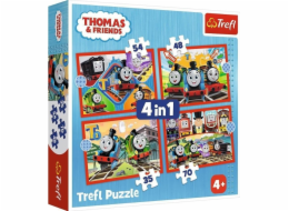 Trefl Puzzle 4v1 Úžasný Tomáš, Tomáš a přátelé