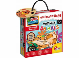 Lisciani Dřevěné Montessori puzzle se zvířaty
