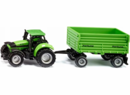 Siku Traktor Deutz-Fahr s dvounápravovým přívěsem Fortuna