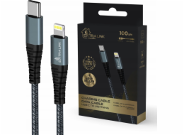 Extralink Kabel Smart Life s USB-C na Lightning, 1 m, černý