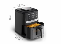 Tefal Easy Fry Silence EY5568E0 fritovací hrnec Samostarný 5 l Samostatné Horkovzdušná fritéza Černá, Nerezová ocel