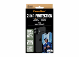 PanzerGlass ochranné sklo UWF + Hoops Bundle pro iPhone 16 - Black Frame