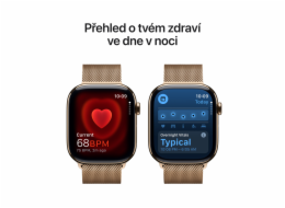 Apple Watch Series 10 GPS + Cellular 46mm Gold Titanium Case with Gold Milanese Loop - M/L (MX003QC/A)