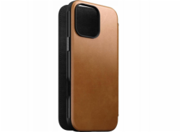 Nomad Kožené pouzdro Folio, anglická hnědá-C - iPhone 16 Pro Max