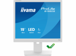iiyama ProLite B1980S-W1 - LED monitor - 19" - 1280 x 1024 @ 75 Hz - TN - 250 cd/m2 - 1000:1 - 3 ms - HDMI, DisplayPort - reproduktory - bílá, matná
