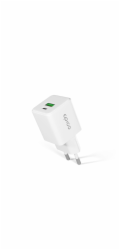 iStores by Epico Ultraboost GaN 20W síťový adaptér EA20 s 1,2m USB-C na USB-C kabelem - bílá