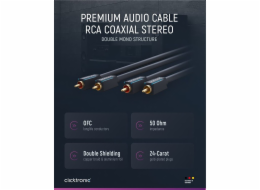 ClickTronic HQ OFC kabel 2x CINCH - 2x CINCH RCA, M/M, 1m