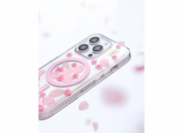 iDeal Fashion Clear Case MagSafe iPhone 16 Pro Cherry Blossom
