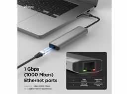 Elago USB-C 6 in 1 Ethernet HDMI Multi Hub - Space Gray