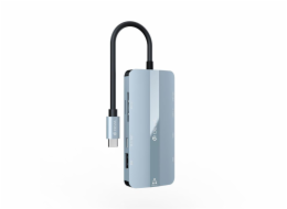 Devia USB-C Hub Leopard Series 9-in-1 EC704 - Deep Gray