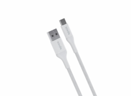 iStores by Epico Braided Cable 1.2m USB-C to USB-A - bílý