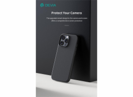 Deví kryt Kevlar Ultra-Thin Magnetic Shockproof Case pro iPhone 16 Plus - Black