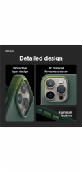 Elago kryt Leather Case Magsafe pro iPhone 15 Pro Max - Midnight Green