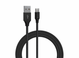 Deví kabel USB-A to USB-C Gracious Woven Cable 2m - Black
