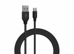 Deví kabel USB-A to USB-C Gracious Woven Cable 1m - Black