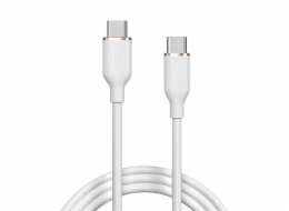 Deví kabel USB-C do USB-C Jelly Series Silicone Cable 1.2m - White