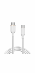 Deví kabel USB-C do USB-C Jelly Series Silicone Cable 1.2m - White