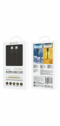Deví kabel USB-C to USB-C Jelly Series Silicone Cable 1.2m - Black