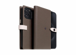 SLG Design pouzdro D8 Magsafe Hybrid Full Grain Leather pro iPhone 15 Pro - Etoff Cream