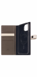 SLG Design pouzdro D8 Magsafe Hybrid Full Grain Leather pro iPhone 15 Plus - Etoff Cream