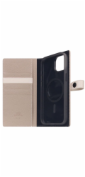 SLG Design pouzdro D8 Magsafe Hybrid Full Grain Leather pro iPhone 15 Plus - Light Cream