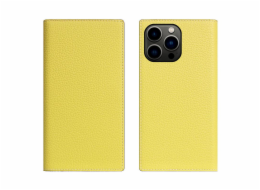 SLG Design pouzdro D8 Neon Full Grain Leather Diary pro iPhone 15 Pro - Lemon