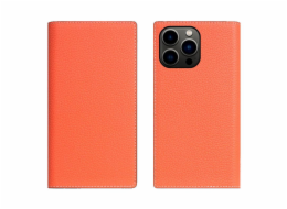 SLG Design pouzdro D8 Neon Full Grain Leather Diary pro iPhone 15 Pro - Coral